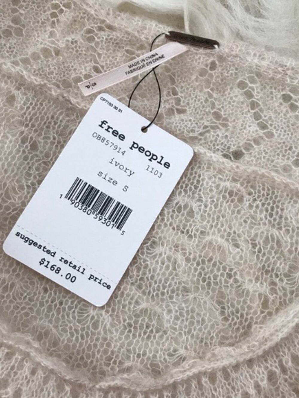 FREE PEOPLE Macaroon Ruffled Sweater 1856 - Picture 4 of 8